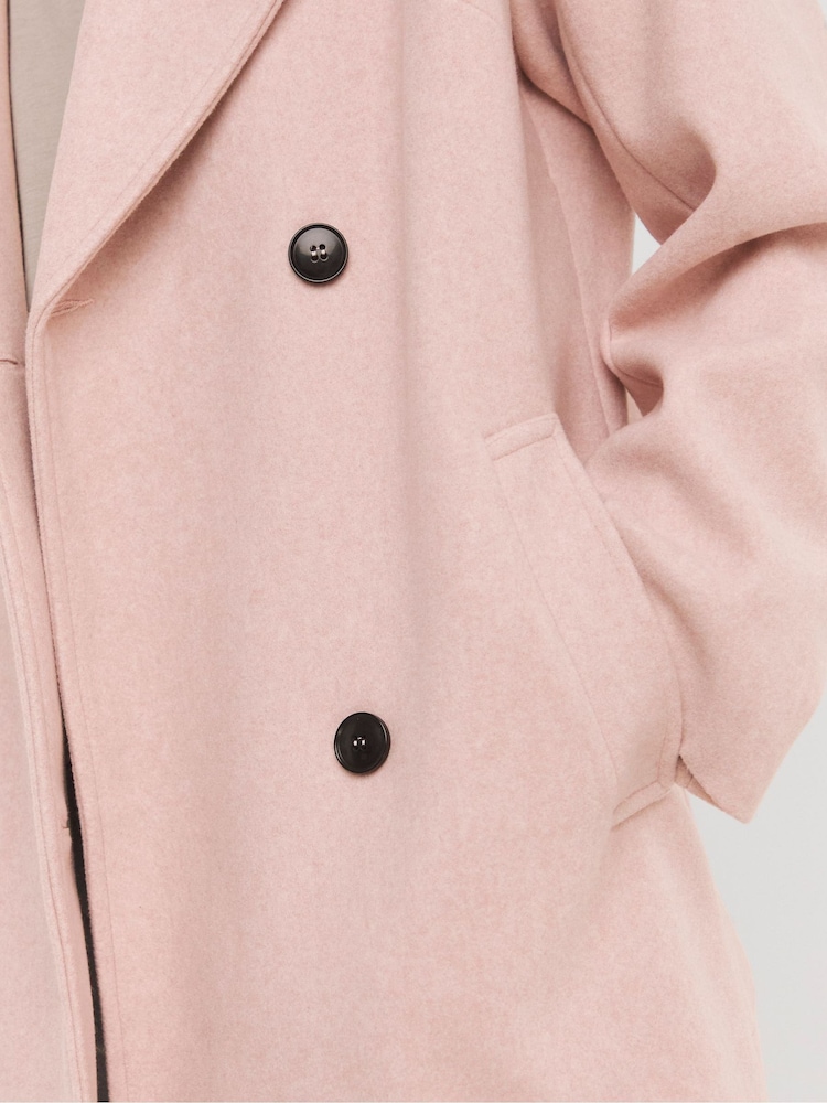 JD Williams Pink Pea Coat - Image 4 of 4