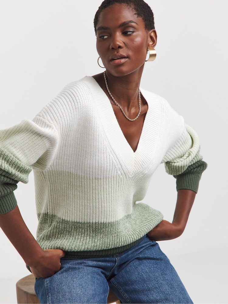 JD Williams Green V-Neck  Tunic - Image 1 of 4