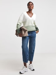 JD Williams Green V-Neck  Tunic - Image 3 of 4