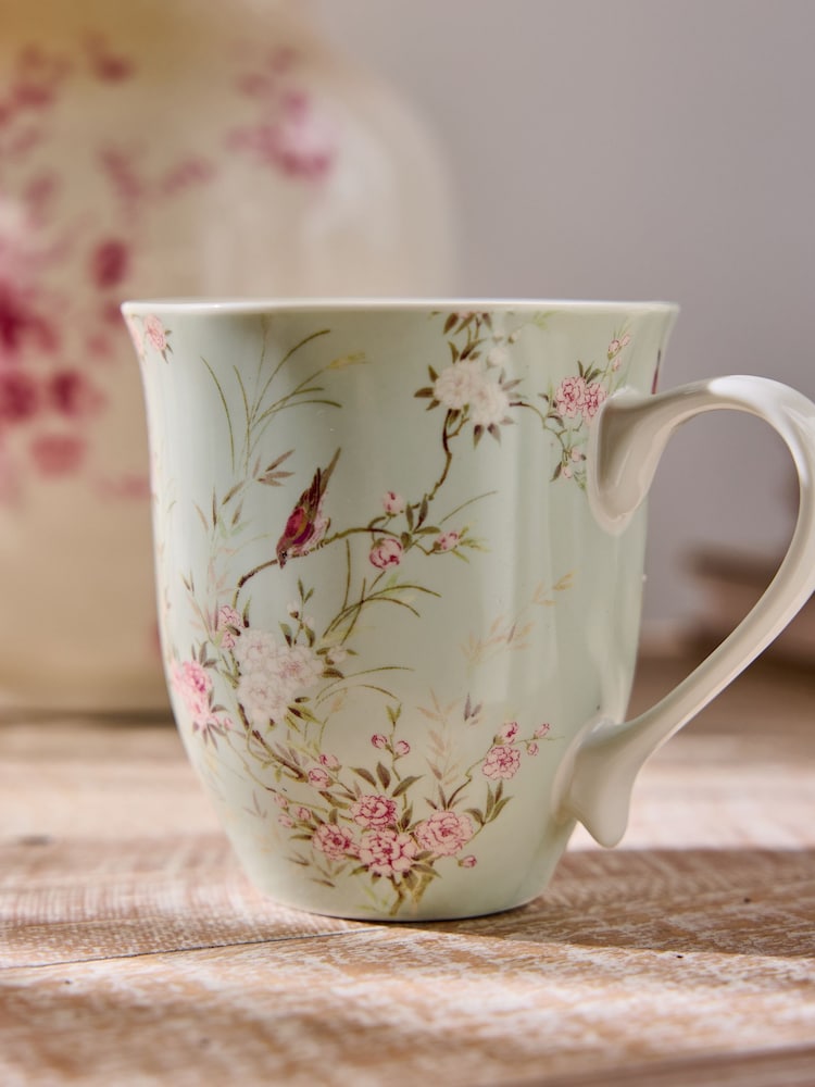 Shabby Chic by Rachel Ashwell® Green/Pink Chinoiserie Mug - Image 2 of 3