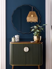 Clarke & Clarke Black Wobble Round Mirror - Image 1 of 5
