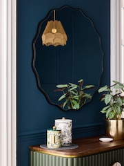Clarke & Clarke Black Wobble Round Mirror - Image 2 of 5