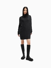 AllSaints Black Ridley Jumper Dress - Image 2 of 7