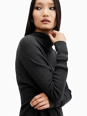 AllSaints Black Ridley Jumper Dress - Image 3 of 7