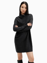 AllSaints Black Ridley Jumper Dress - Image 5 of 7