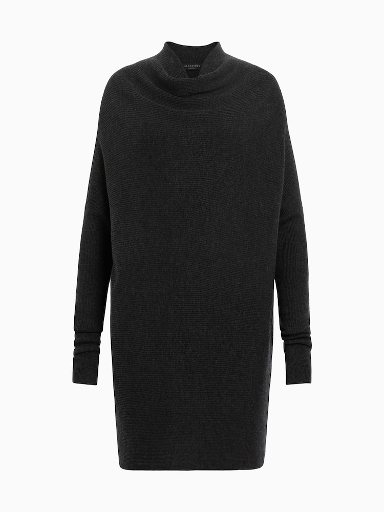 AllSaints Black Ridley Jumper Dress - Image 7 of 7