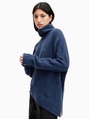 AllSaints Blue Lock Roll Neck Jumper - Image 2 of 8