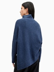 AllSaints Blue Lock Roll Neck Jumper - Image 6 of 8