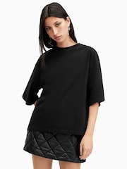 AllSaints Black Amelie Undrground T-Shirt - Image 1 of 6