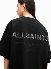 AllSaints Black Amelie Undrground T-Shirt - Image 2 of 6