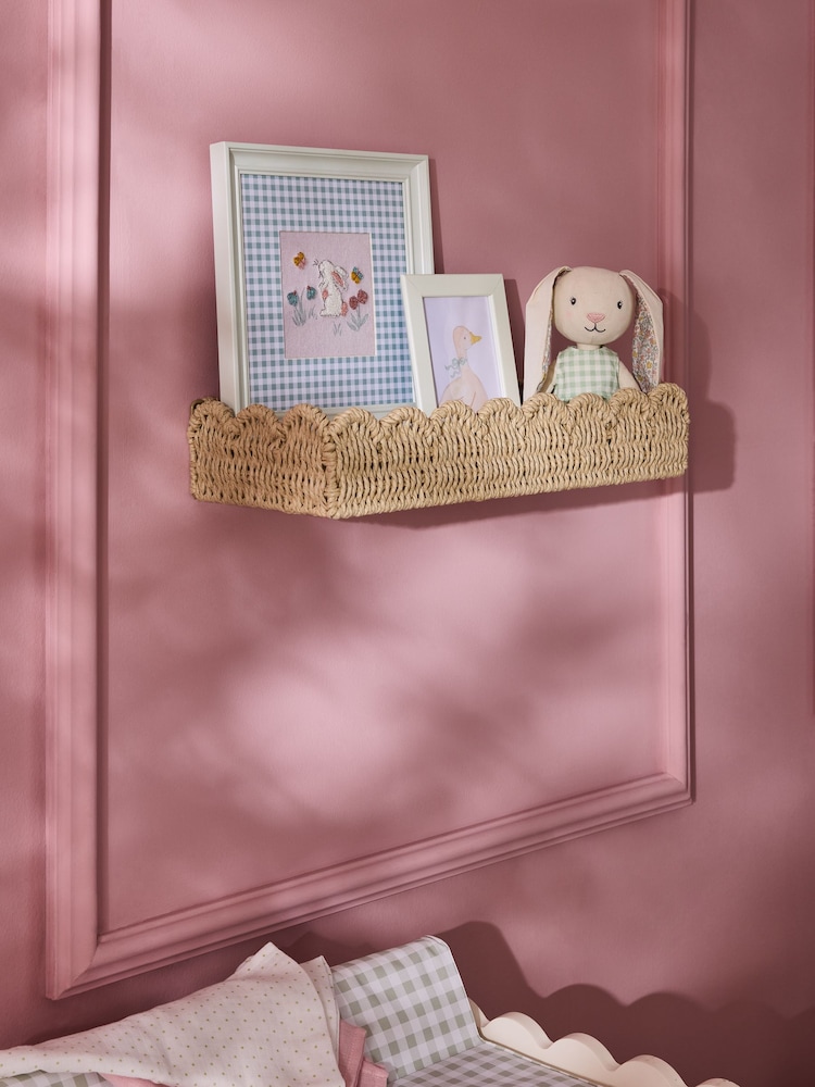 Jojo Maman Bébé Natural Elodie Scallop Wall Shelf - Image 1 of 6