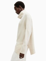 AllSaints White Lock Roll Neck Jumper - Image 3 of 8