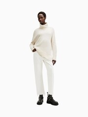 AllSaints White Lock Roll Neck Jumper - Image 4 of 8