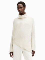 AllSaints White Lock Roll Neck Jumper - Image 5 of 8