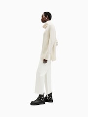 AllSaints White Lock Roll Neck Jumper - Image 6 of 8