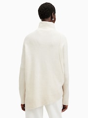 AllSaints White Lock Roll Neck Jumper - Image 7 of 8