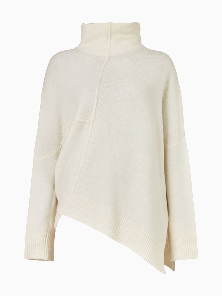 AllSaints White Lock Roll Neck Jumper - Image 8 of 8