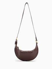 AllSaints Red Half Moon Cross-Body Bag - Image 1 of 7