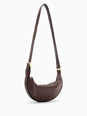 AllSaints Red Half Moon Cross-Body Bag - Image 2 of 7