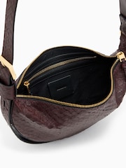 AllSaints Red Half Moon Cross-Body Bag - Image 4 of 7