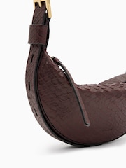 AllSaints Red Half Moon Cross-Body Bag - Image 5 of 7