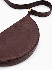 AllSaints Red Half Moon Cross-Body Bag - Image 6 of 7