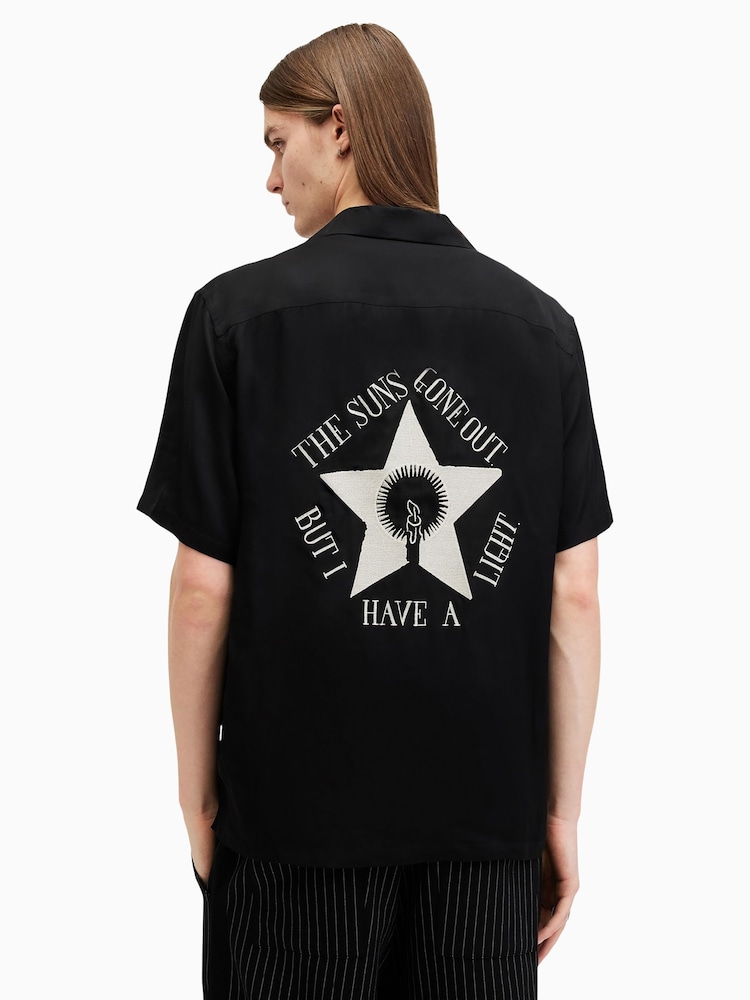 AllSaints Black Wish Shirt - Image 7 of 9