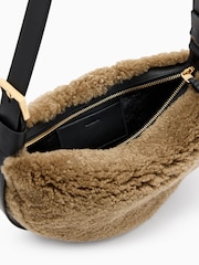AllSaints Brown Half Moon Cross-Body Bag - Image 2 of 6