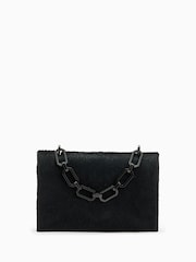 AllSaints Black Yua Luxe Clutch - Image 1 of 10