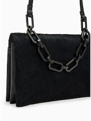 AllSaints Black Yua Luxe Clutch - Image 4 of 10
