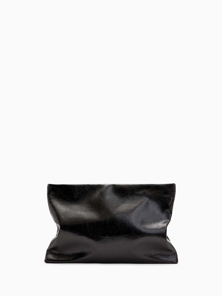AllSaints Black Bettina Clutch - Image 1 of 5