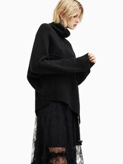 AllSaints Black Lock Roll Neck Jumper - Image 3 of 10
