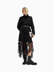 AllSaints Black Lock Roll Neck Jumper - Image 4 of 10