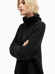 AllSaints Black Lock Roll Neck Jumper - Image 6 of 10