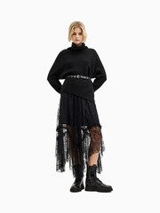 AllSaints Black Lock Roll Neck Jumper - Image 7 of 10