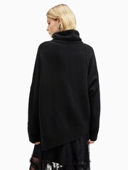 AllSaints Black Lock Roll Neck Jumper - Image 9 of 10