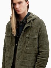 AllSaints Green Ross Overshirt - Image 3 of 8