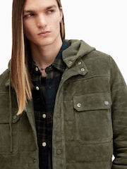 AllSaints Green Ross Overshirt - Image 5 of 8