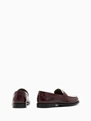 AllSaints Red Harmon Loafers - Image 3 of 5