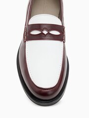 AllSaints Red Harmon Loafers - Image 4 of 5
