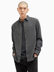 AllSaints Blue Lorella Shirt - Image 1 of 9