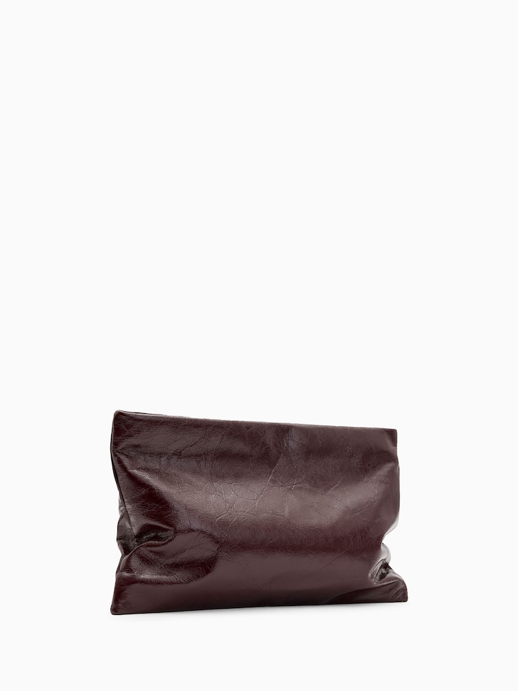AllSaints Red Bettina Clutch - Image 3 of 5