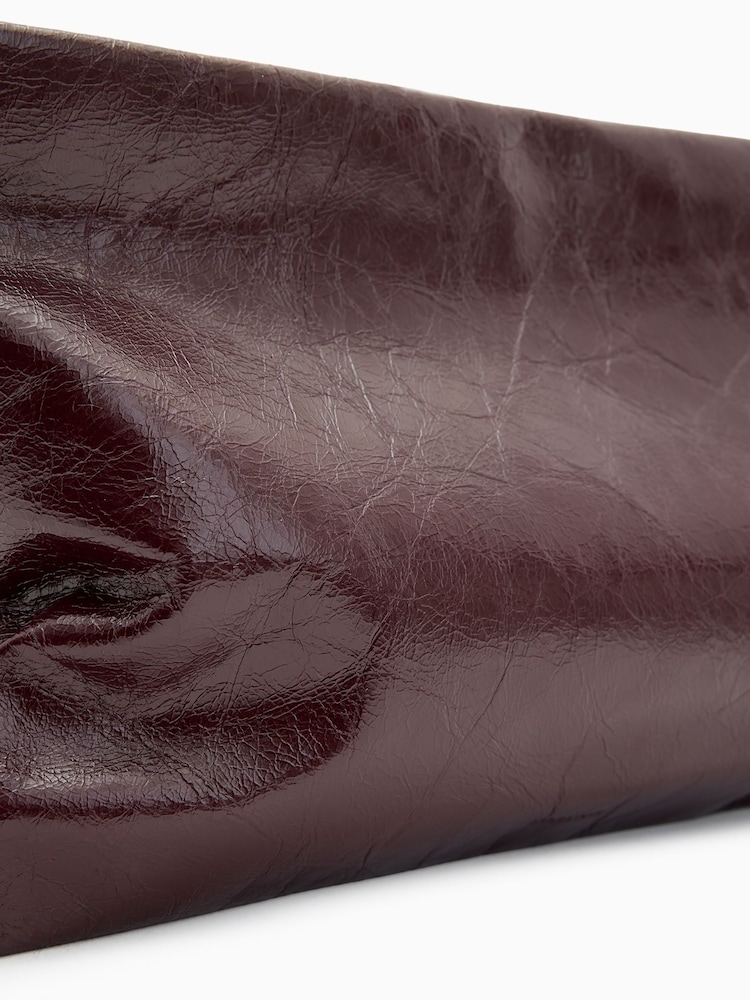 AllSaints Red Bettina Clutch - Image 4 of 5