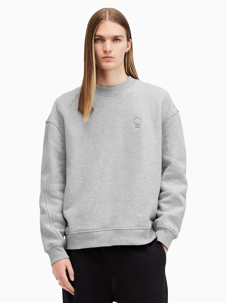AllSaints Grey Haven Crew Sweatshirt - Image 1 of 8
