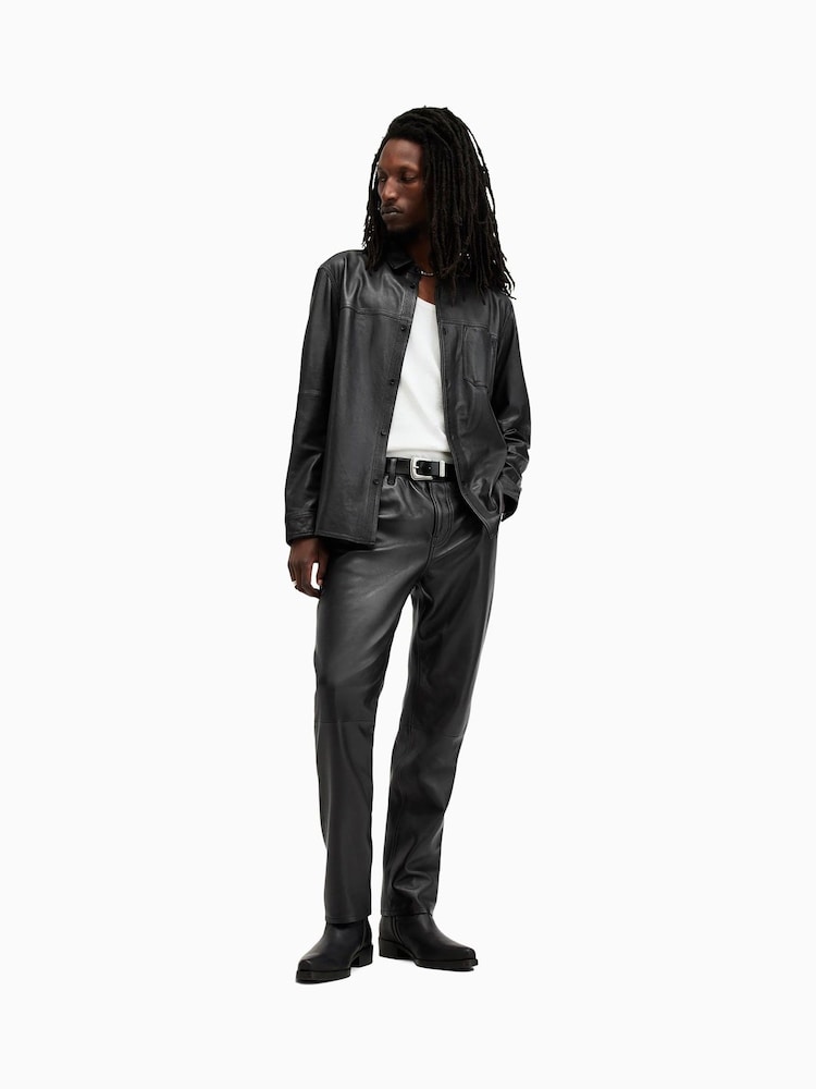 AllSaints Black Lynch Trousers - Image 2 of 10