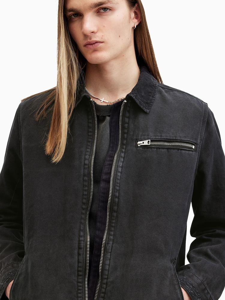 AllSaints Black Rothwell Jacket - Image 2 of 8