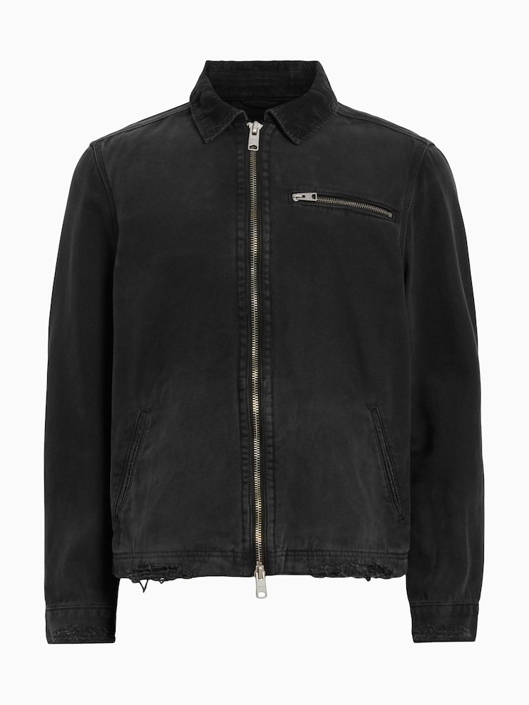 AllSaints Black Rothwell Jacket - Image 8 of 8