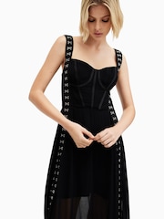 AllSaints Black Luna Dress - Image 2 of 7