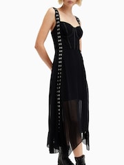AllSaints Black Luna Dress - Image 3 of 7