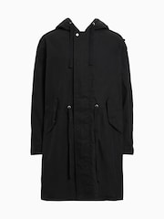 AllSaints Black Birdman Parka - Image 11 of 11